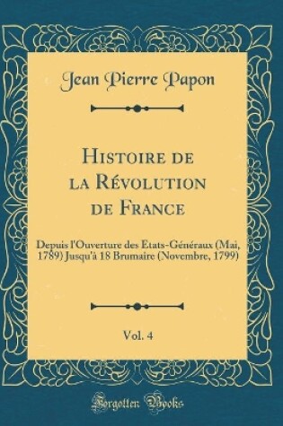 Cover of Histoire de la Revolution de France, Vol. 4