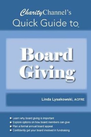 Cover of CharityChannel's Quick Guide to Board Giving