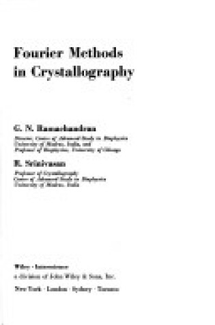 Cover of Fourier Methods in Crystallography