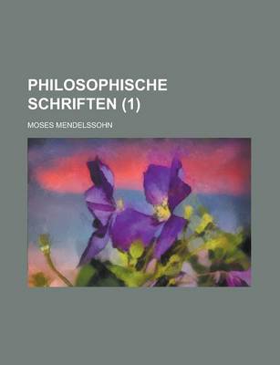 Book cover for Philosophische Schriften (1 )