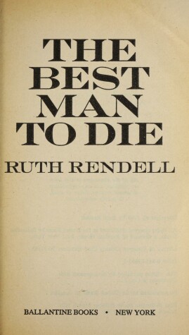 Book cover for Best Man to Die