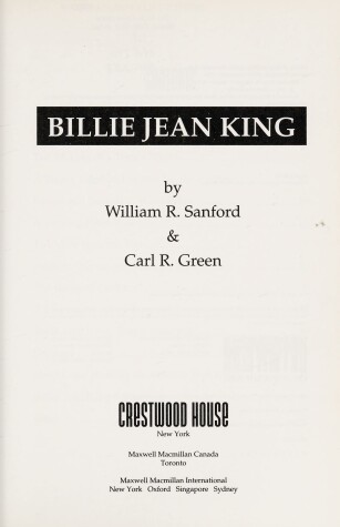 Book cover for Billie Jean King