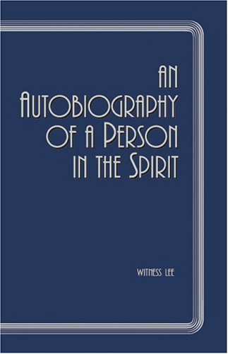 Book cover for An Autobiography of a Person in Spirit