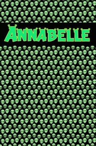 Cover of 120 Page Handwriting Practice Book with Green Alien Cover Annabelle