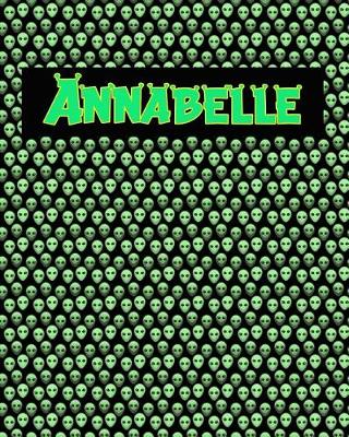 Book cover for 120 Page Handwriting Practice Book with Green Alien Cover Annabelle