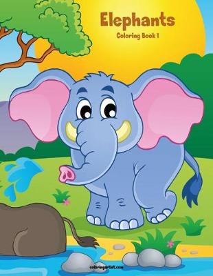 Cover of Elephants Coloring Book 1