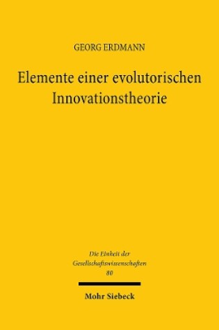 Cover of Elemente einer evolutorischen Innovationstheorie