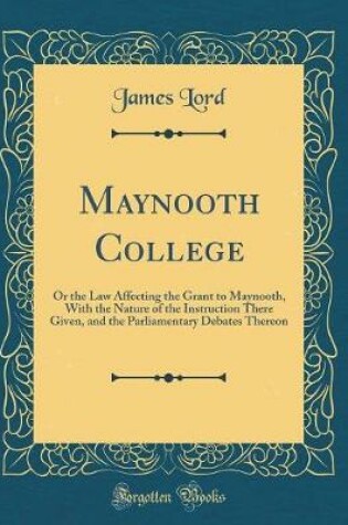 Cover of Maynooth College