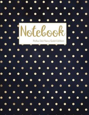 Book cover for Notebook Polka Dot Navy Gold Edition