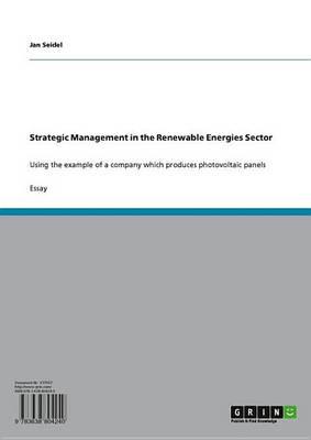 Book cover for Strategic Management in the Renewable Energies Sector