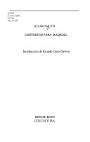 Cover of Contextos Para Maqroll