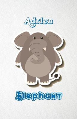 Book cover for Adrien Elephant A5 Lined Notebook 110 Pages