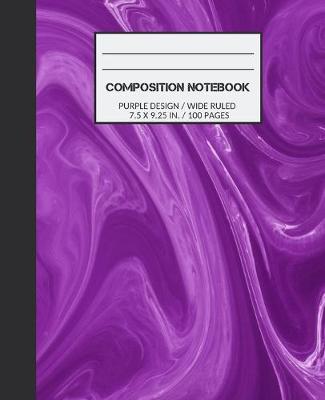 Book cover for Purple Wide Ruled Composition Notebook