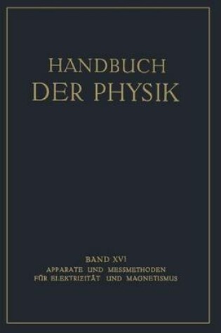 Cover of Apparate und Messmethoden für Elektrizität und Magnetismus