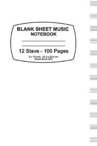 Cover of Blank Sheet Music Notebook (White)