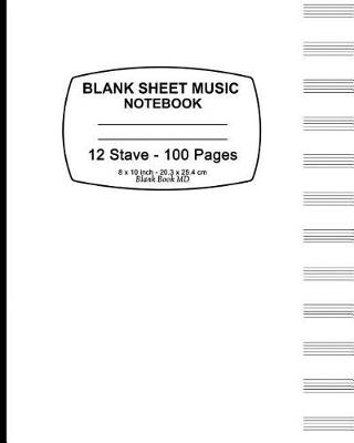 Book cover for Blank Sheet Music Notebook (White)