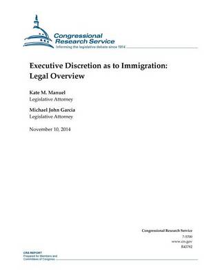 Book cover for Executive Discretion as to Immigration