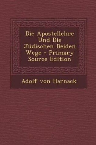 Cover of Die Apostellehre Und Die Judischen Beiden Wege