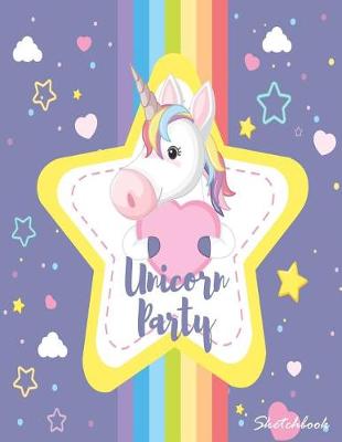 Book cover for Unicorns party sketchbook
