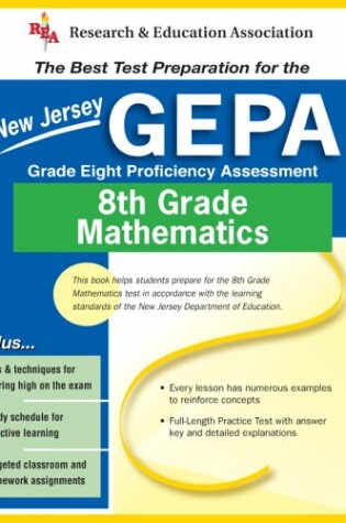 Cover of New Jersey Gepa Grade 8 Math (Rea) - The Best Test Prep for NJ Grade 8 Math