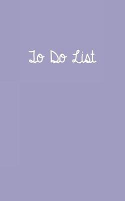 Book cover for To Do List Light Purple