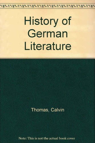 Book cover for History of German Literature