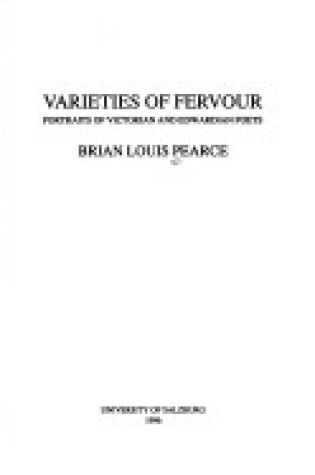 Cover of Varieties of Fervour