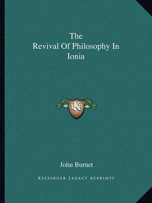 Book cover for The Revival of Philosophy in Ionia