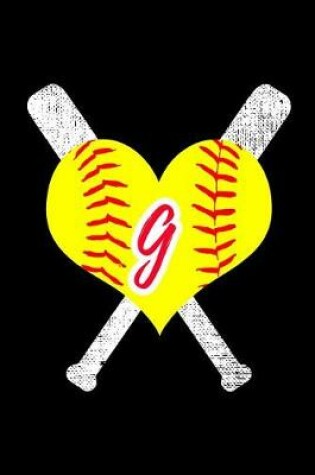 Cover of G Monogram Initial Softball Journal