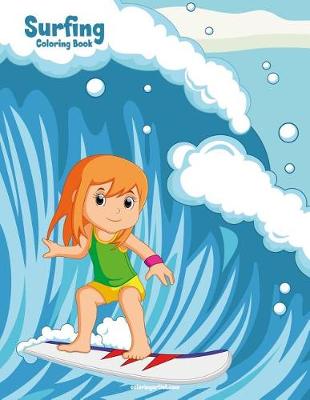 Book cover for Surfing Coloring Book