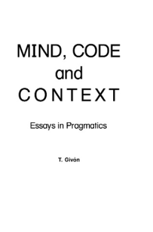 Cover of Mind, Code and Context