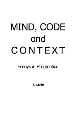 Book cover for Mind, Code and Context