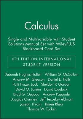 Book cover for Calculus: Single and Multivariable, 6e International Student Version with Wileyplus Blackboard Card Set