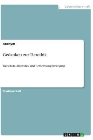 Cover of Gedanken zur Tierethik