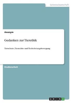 Book cover for Gedanken zur Tierethik