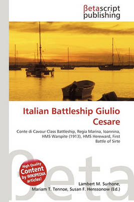 Book cover for Italian Battleship Giulio Cesare