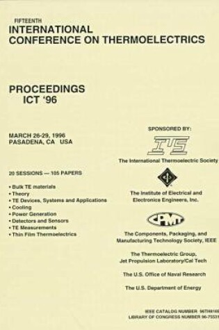 Cover of Fifteenth International Conference on Thermoelectrics