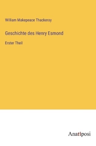 Cover of Geschichte des Henry Esmond