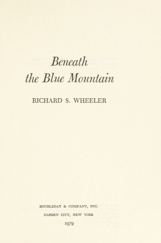 Cover of Beneath the Blue Mountain