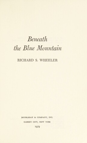 Book cover for Beneath the Blue Mountain