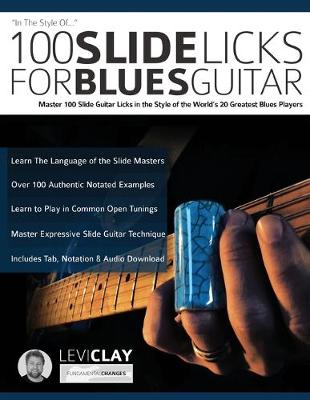 Book cover for 100 Slide Licks For Blues Guitar