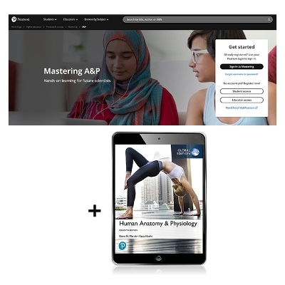 Book cover for Human Anatomy & Physiology, Global Edition -- Mastering A&P with Pearson eText