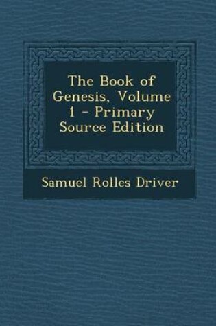 Cover of Book of Genesis, Volume 1