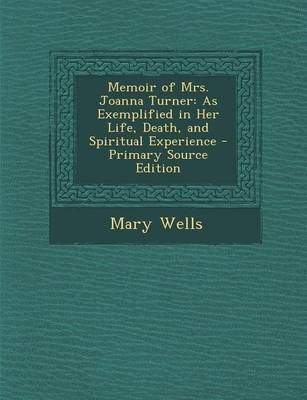 Book cover for Memoir of Mrs. Joanna Turner