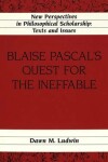 Book cover for Blaise Pascal's Quest for the Ineffable