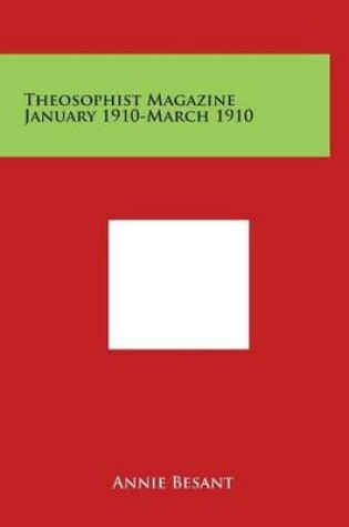 Cover of Theosophist Magazine January 1910-March 1910