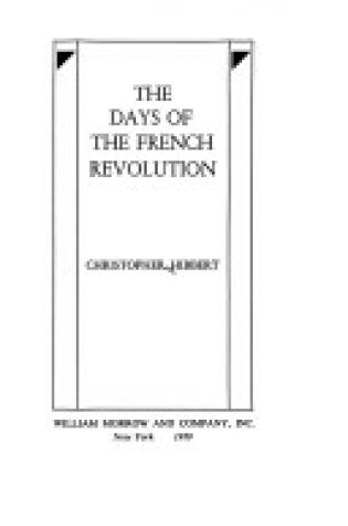 Cover of The Days of the French Revolution
