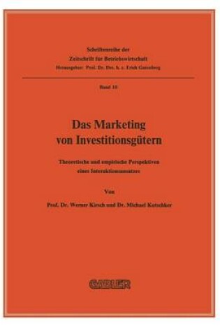 Cover of Das Marketing von Investitionsgütern