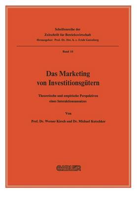 Book cover for Das Marketing von Investitionsgütern