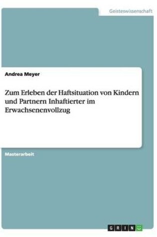 Cover of Zum Erleben der Haftsituation von Kindern und Partnern Inhaftierter im Erwachsenenvollzug